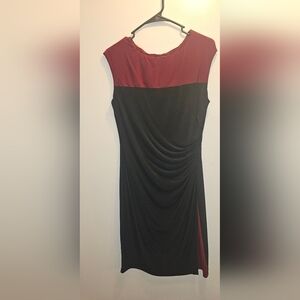 Chaps Strapless Black and Red Dress